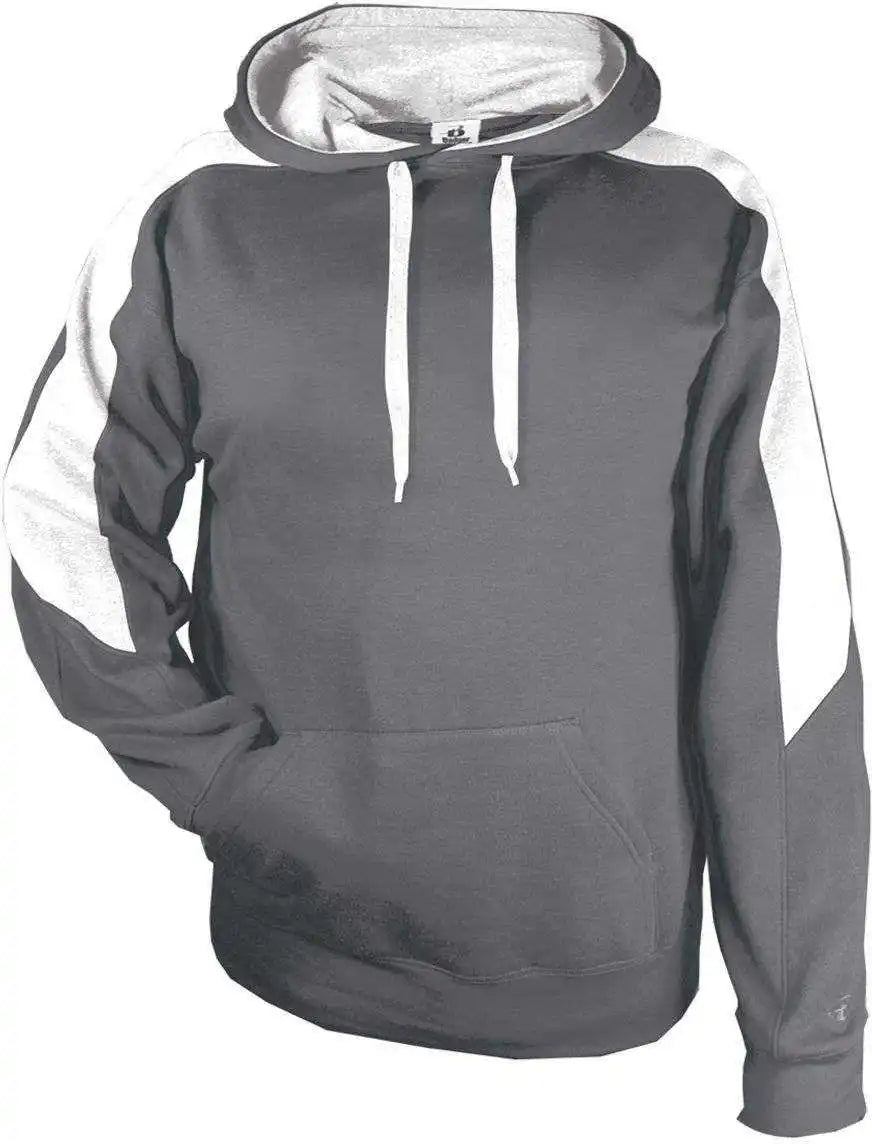 Badger Sport 1265 Saber Hoodie - Charcoal White