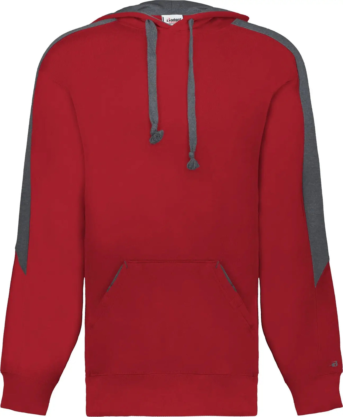 Badger Sport 1265 Saber Hoodie - Red Charcoal