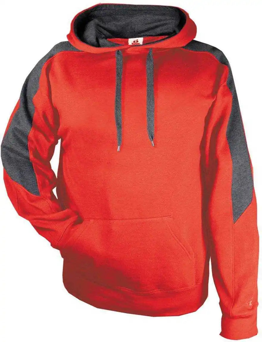 Badger Sport 1265 Saber Hoodie - Red Charcoal