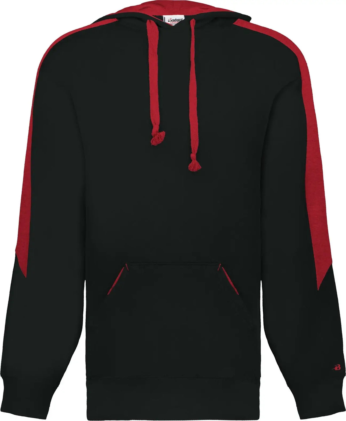 Badger Sport 126500 Saber Hoodie - Black Red
