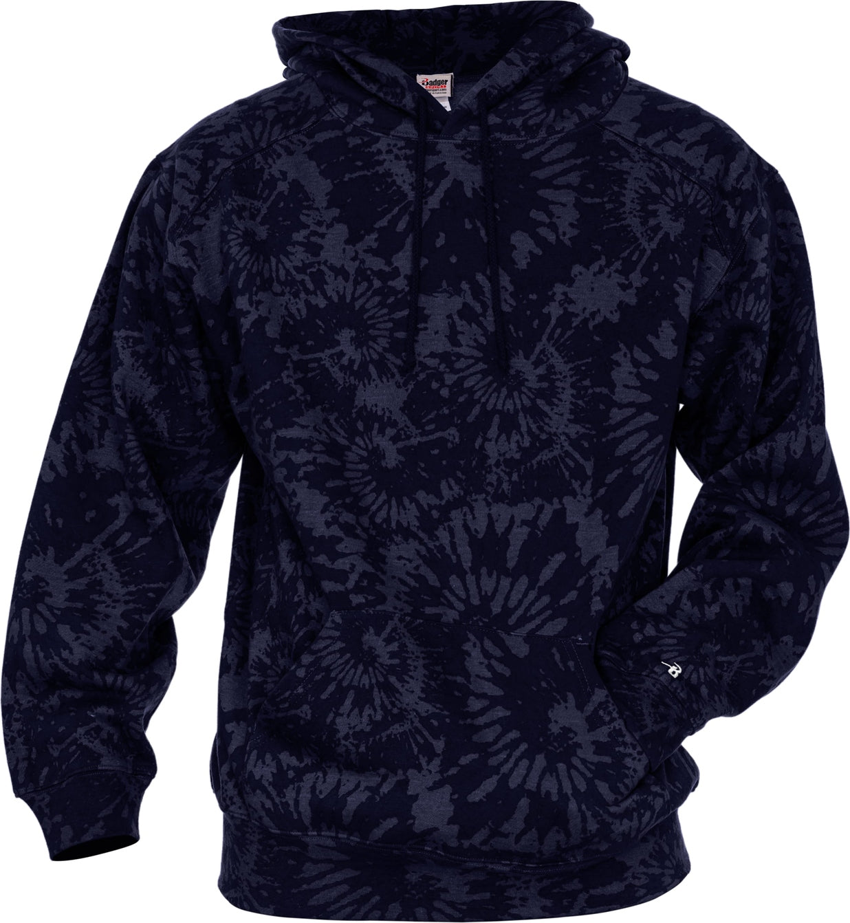 Badger Sport 1275 Athletic Fleece Tie-dye Hoodie - Navy Vintage