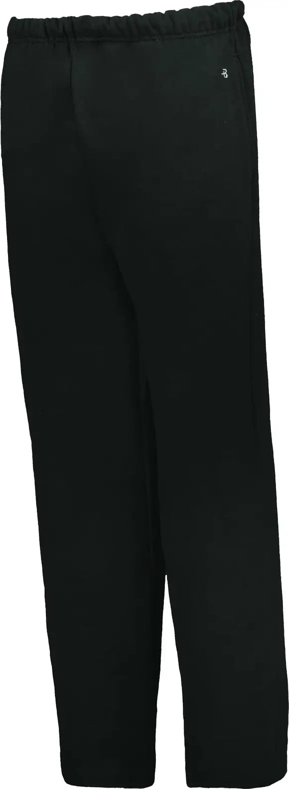Badger Sport 1277 Open Bottom Fleece Pant - Black - Adult Xs