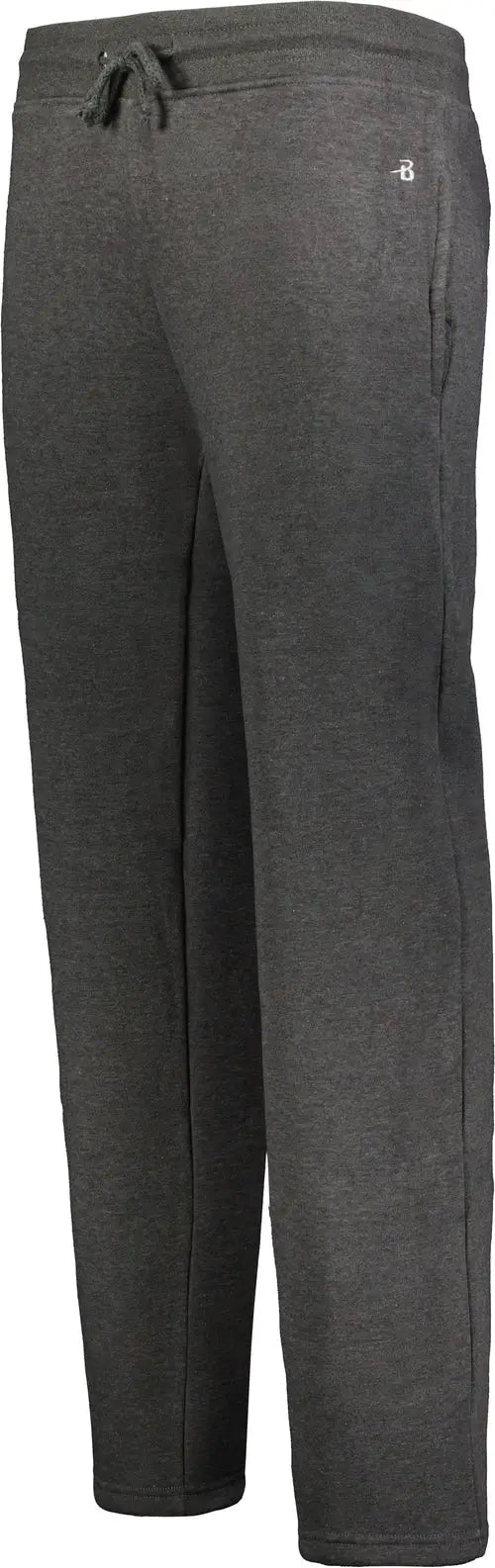 Badger Sport 1278 Ladies Open Bottom Fleece Pant - Charcoal - Dark Gray / Xs