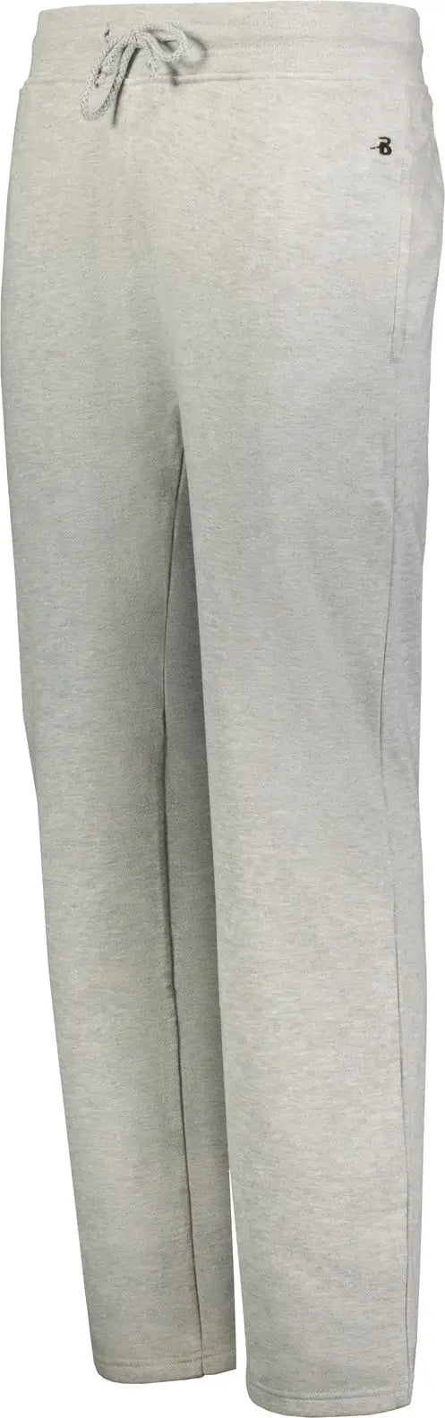Badger Sport 127800 Ladies Open Bottom Fleece Pant - Oxford Gray - Xs