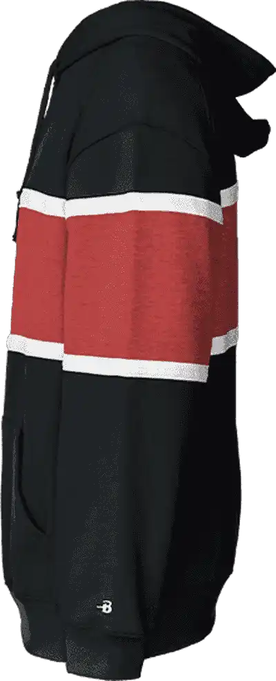 Badger Sport 1282 United Hoodie Black Red White