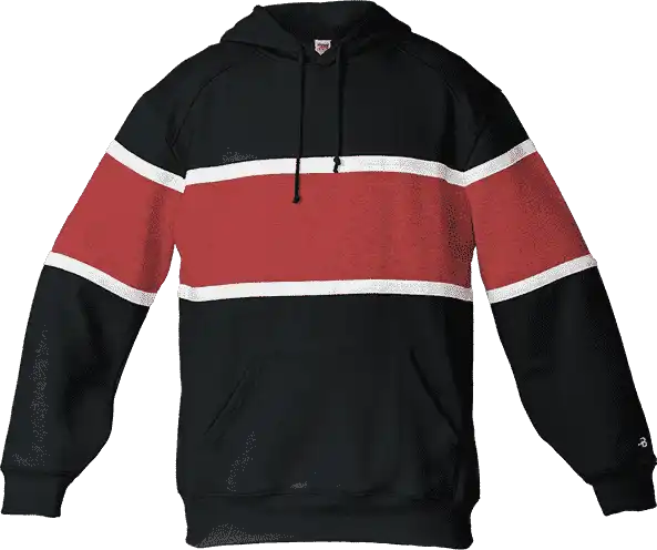 Badger Sport 1282 United Hoodie Black Red White