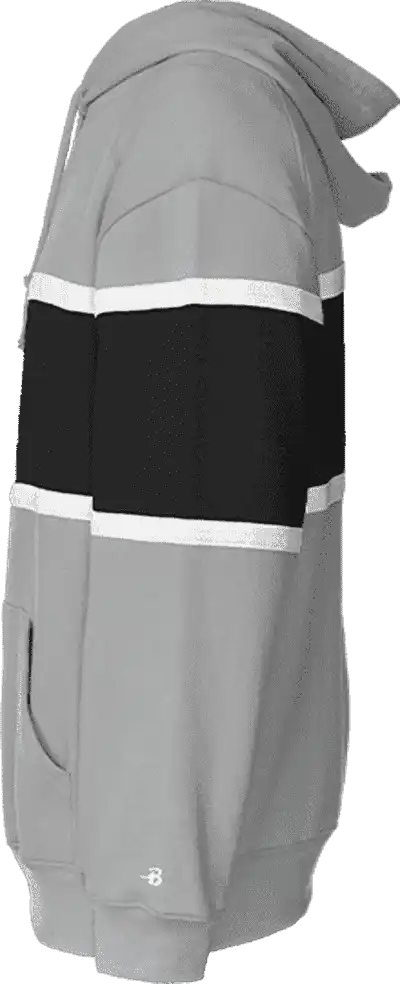 Badger Sport 1282 United Hoodie Oxford Black White