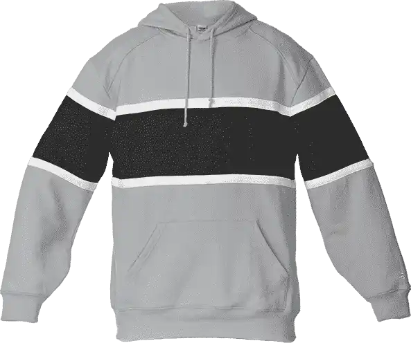 Badger Sport 1282 United Hoodie Oxford Black White
