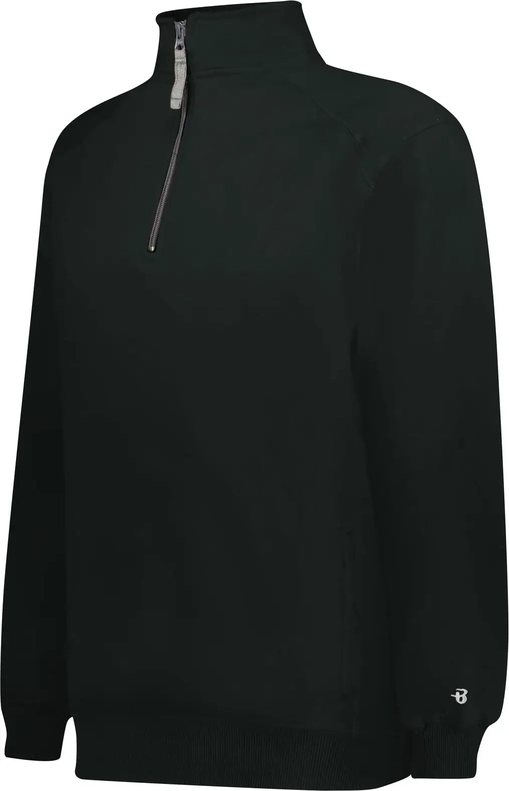 Badger Sport 1286 1/4 Zip Fleece Pullover - Black - Adult Xs