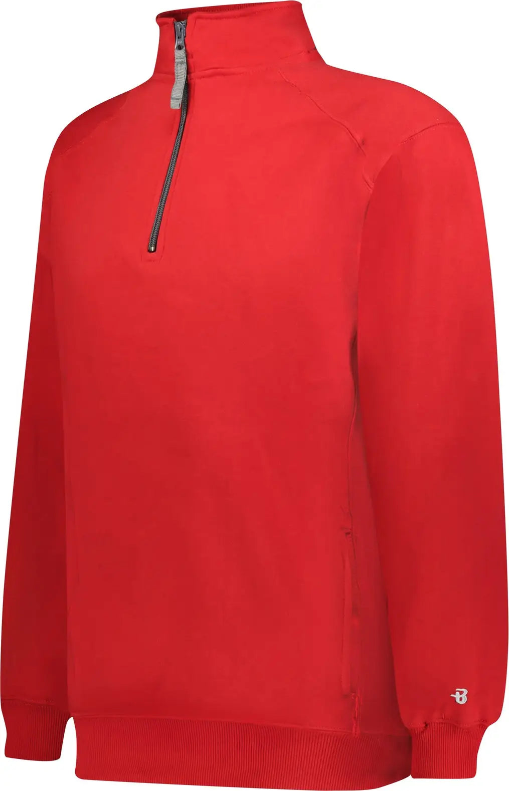 Badger Sport 1286 1/4 Zip Fleece Pullover - Red - Adult Xs