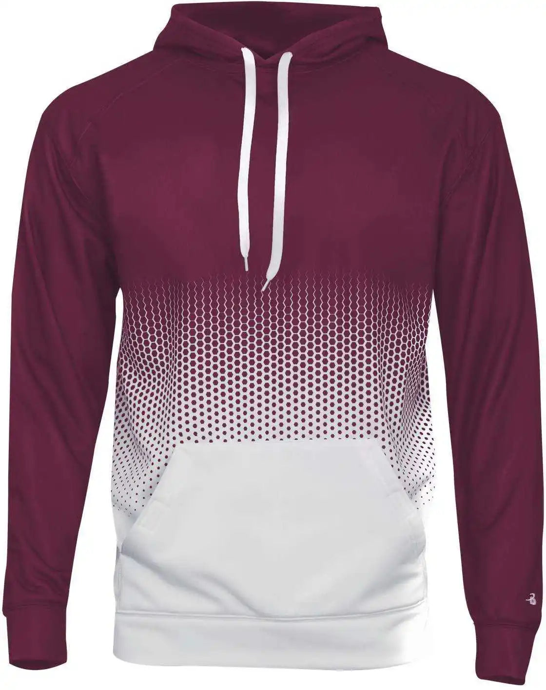 Badger Sport 1404 Hex 2.0 Hoodie Maroon
