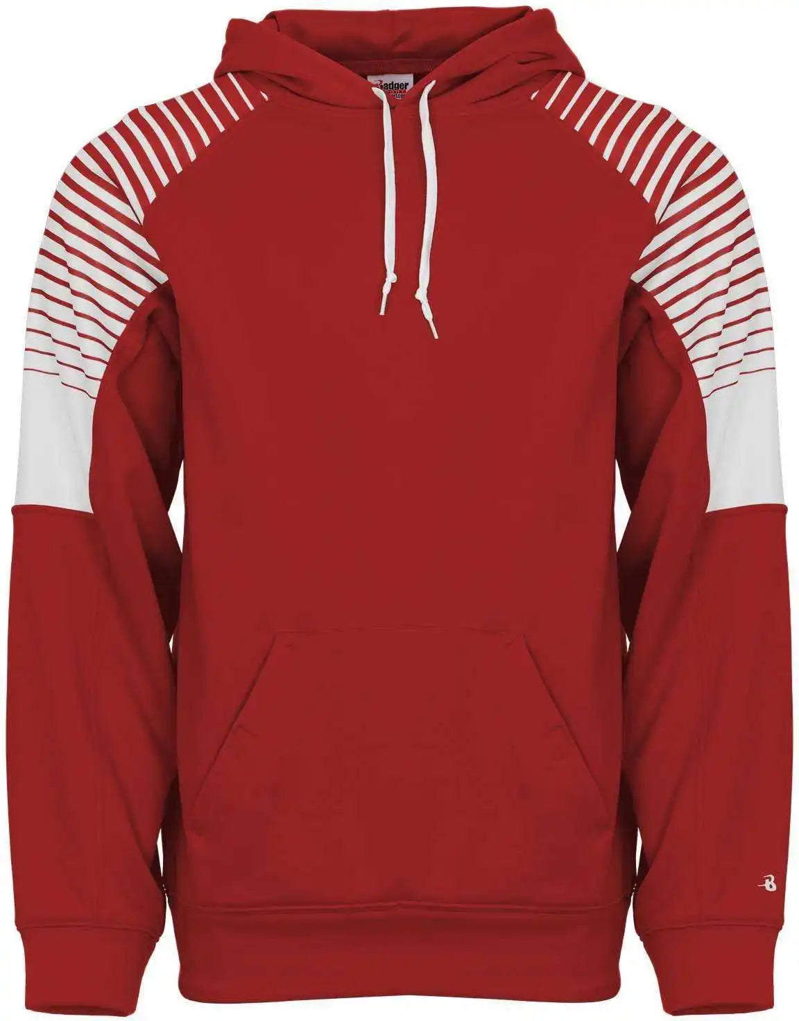Badger Sport 1405 Lineup Fleece Hoodie - Red