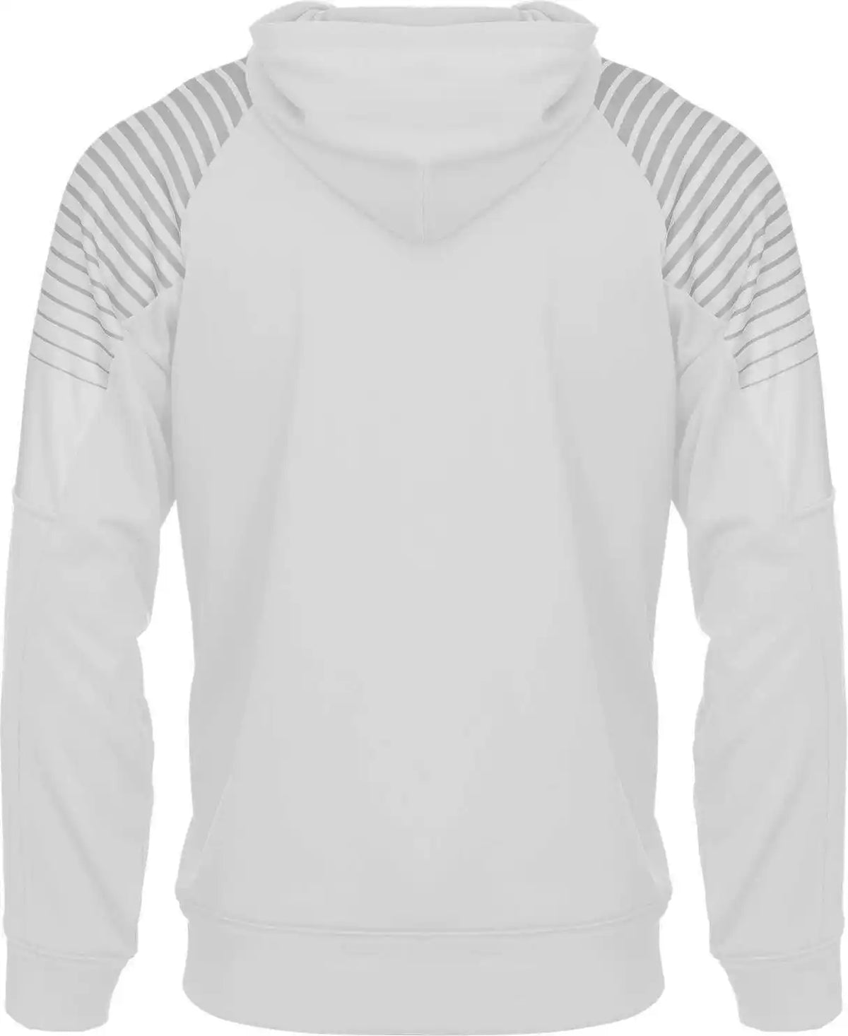 Badger Sport 1405 Lineup Fleece Hoodie White Silver
