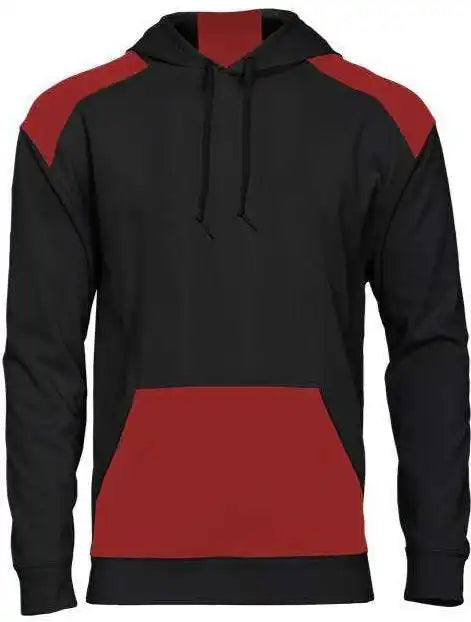 Badger Sport 1440 Breakout Performance Fleece Hoodie Black Red