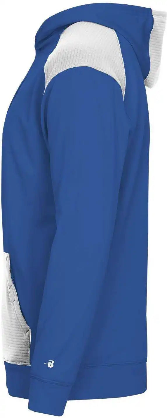 Badger Sport 1440 Breakout Performance Fleece Hoodie - Royal White