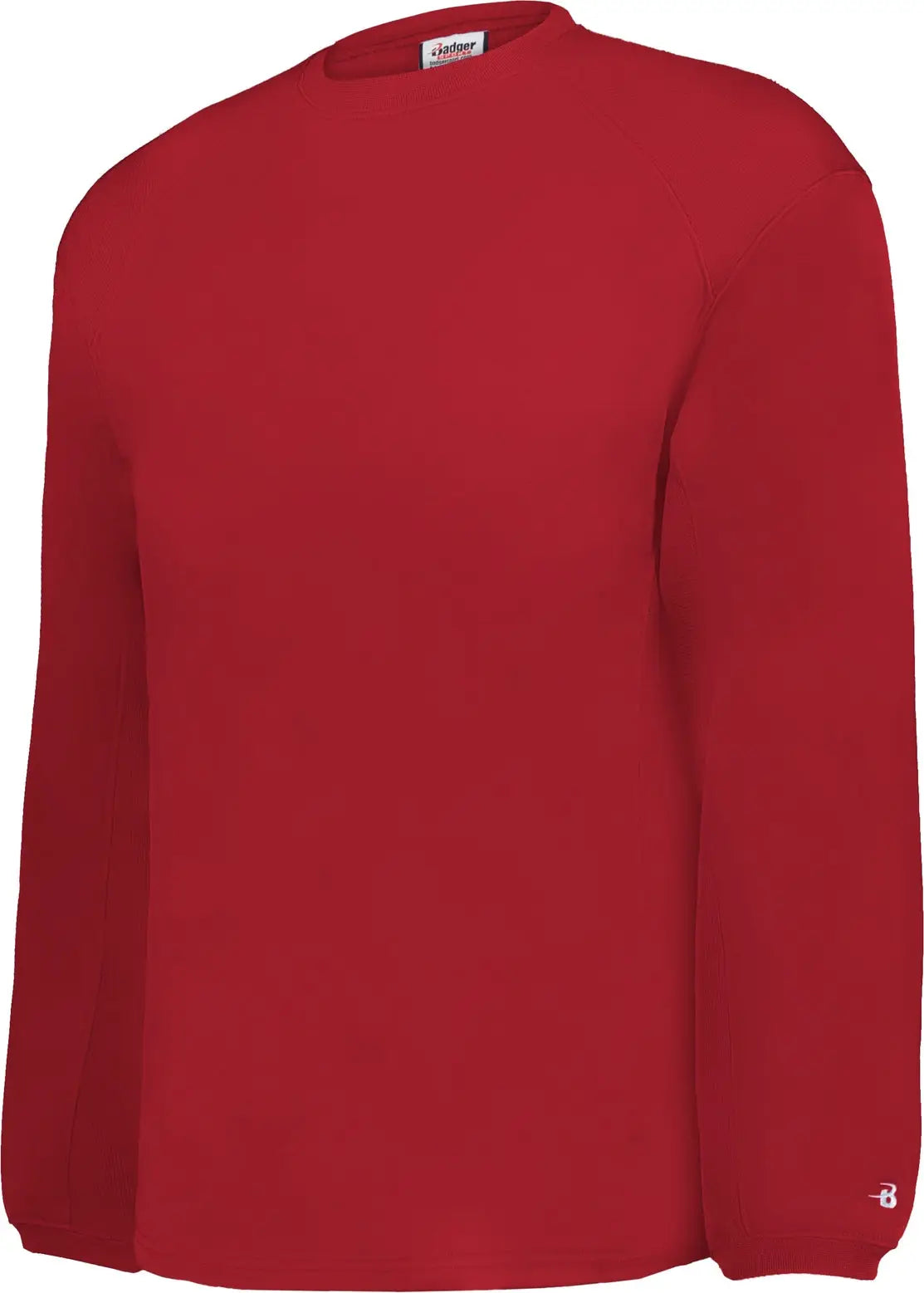 Badger Sport 1453 Performance Fleece Crew Sweatshirt - Red - Adult Xs