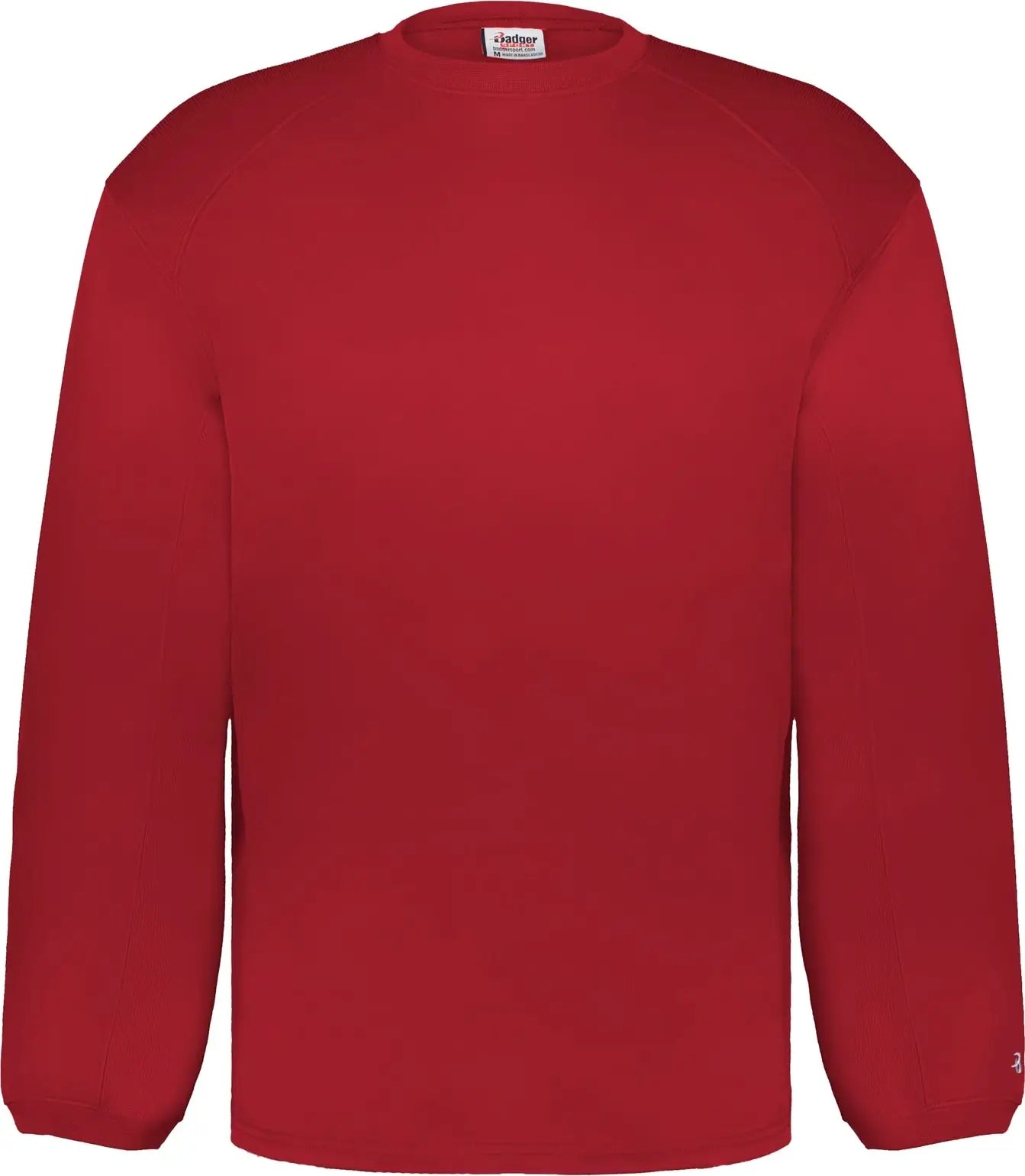 Badger Sport 1453 Performance Fleece Crew Sweatshirt - Red - Adult Xs