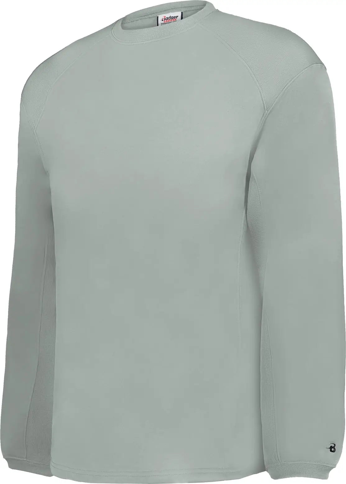 Badger Sport 1453 Performance Fleece Crew Sweatshirt - Silver - Adult Xs