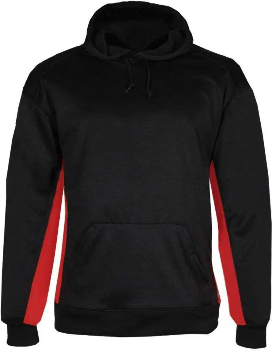 Badger Sport 1454 Bt5 Fleece Hoodie - Black Red