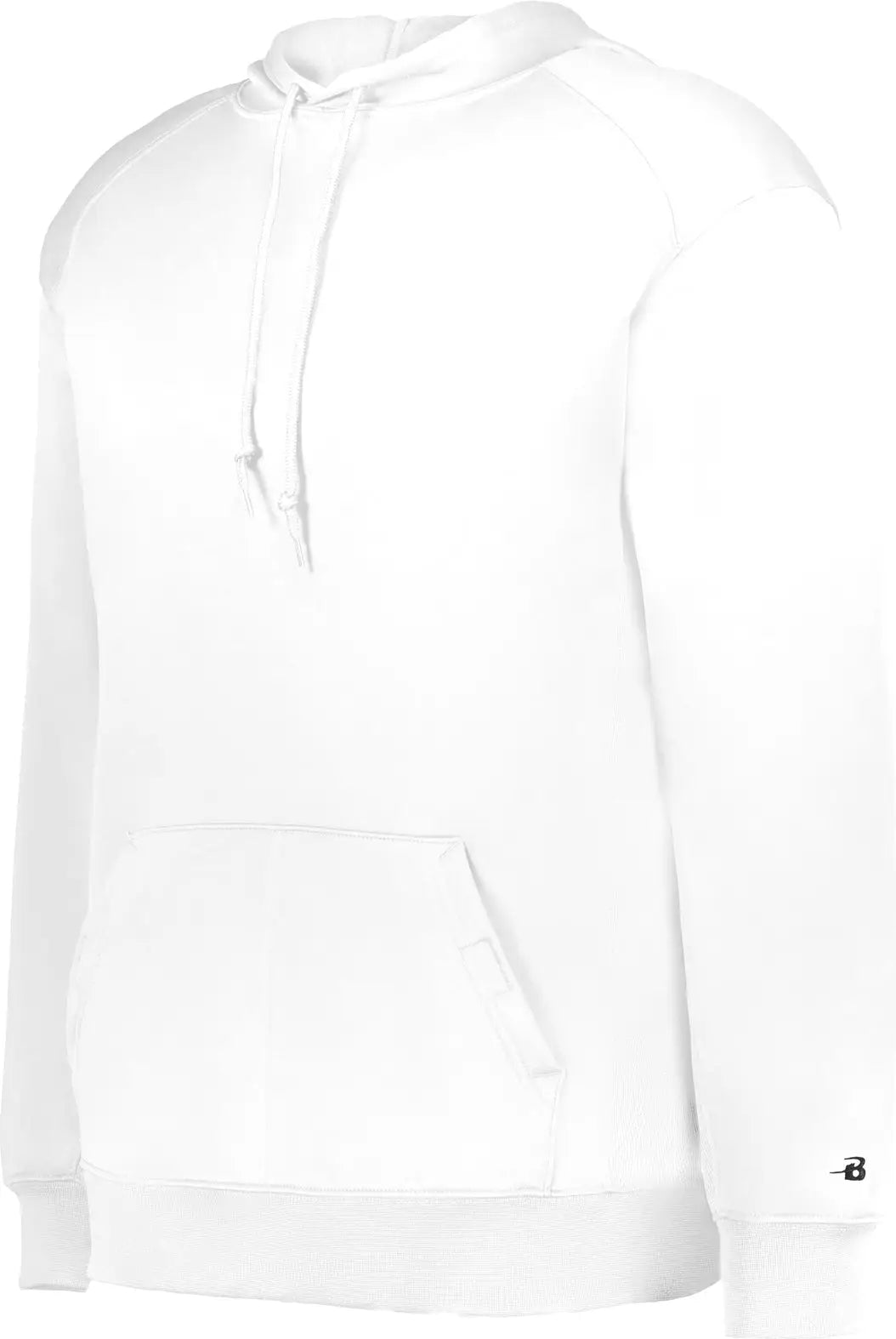 Badger Sport 1454 Performance Fleece Hoodie - White - Adult Xs
