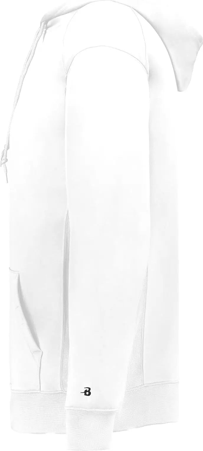 Badger Sport 1454 Performance Fleece Hoodie - White