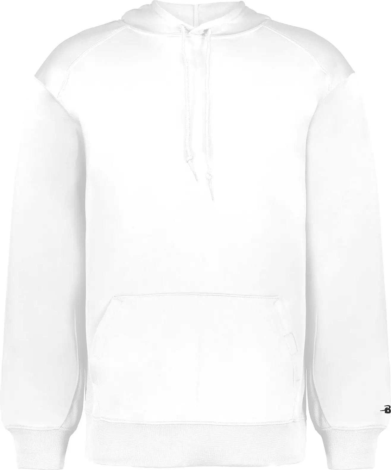 Badger Sport 145400 Performance Fleece Hoodie - White - Adult Xs