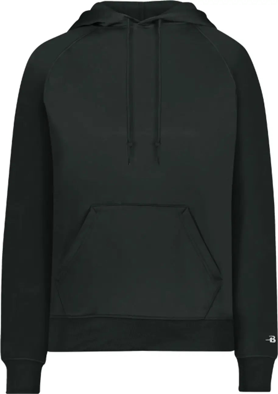 Badger Sport 1460 Ladies Performance Flece Hoodie - Black