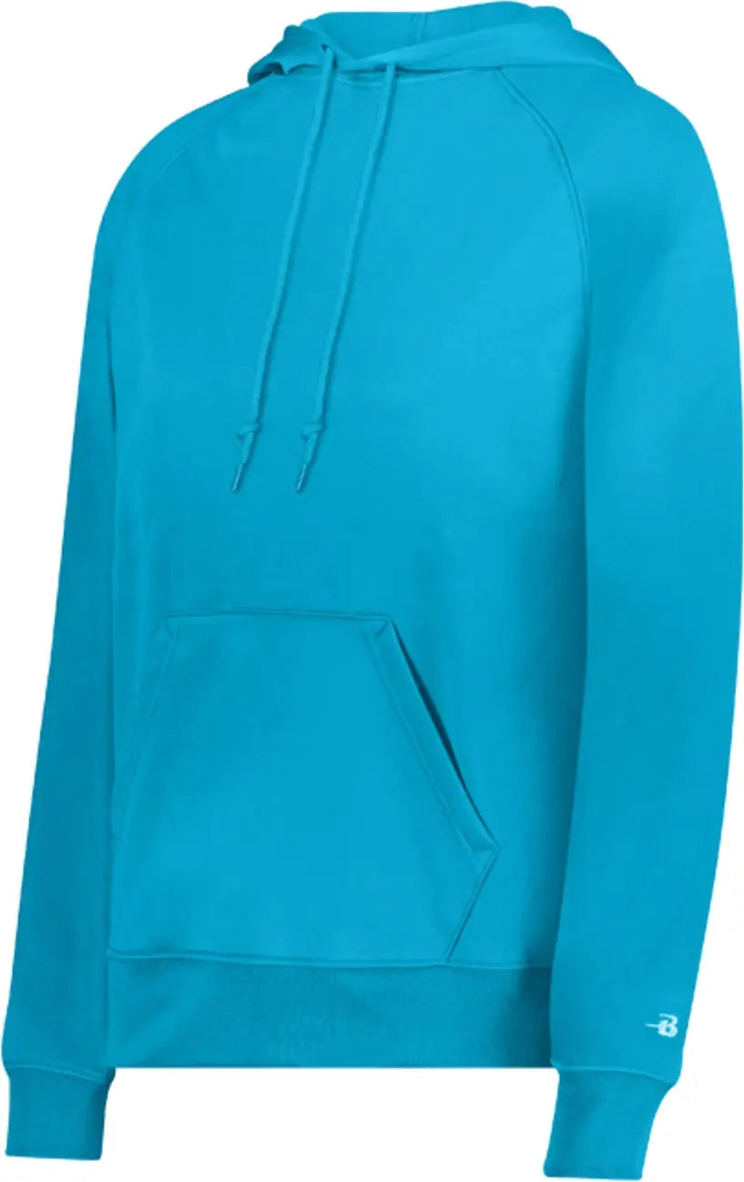 Badger Sport 1460 Ladies Performance Flece Hoodie - Electric Blue - Xs