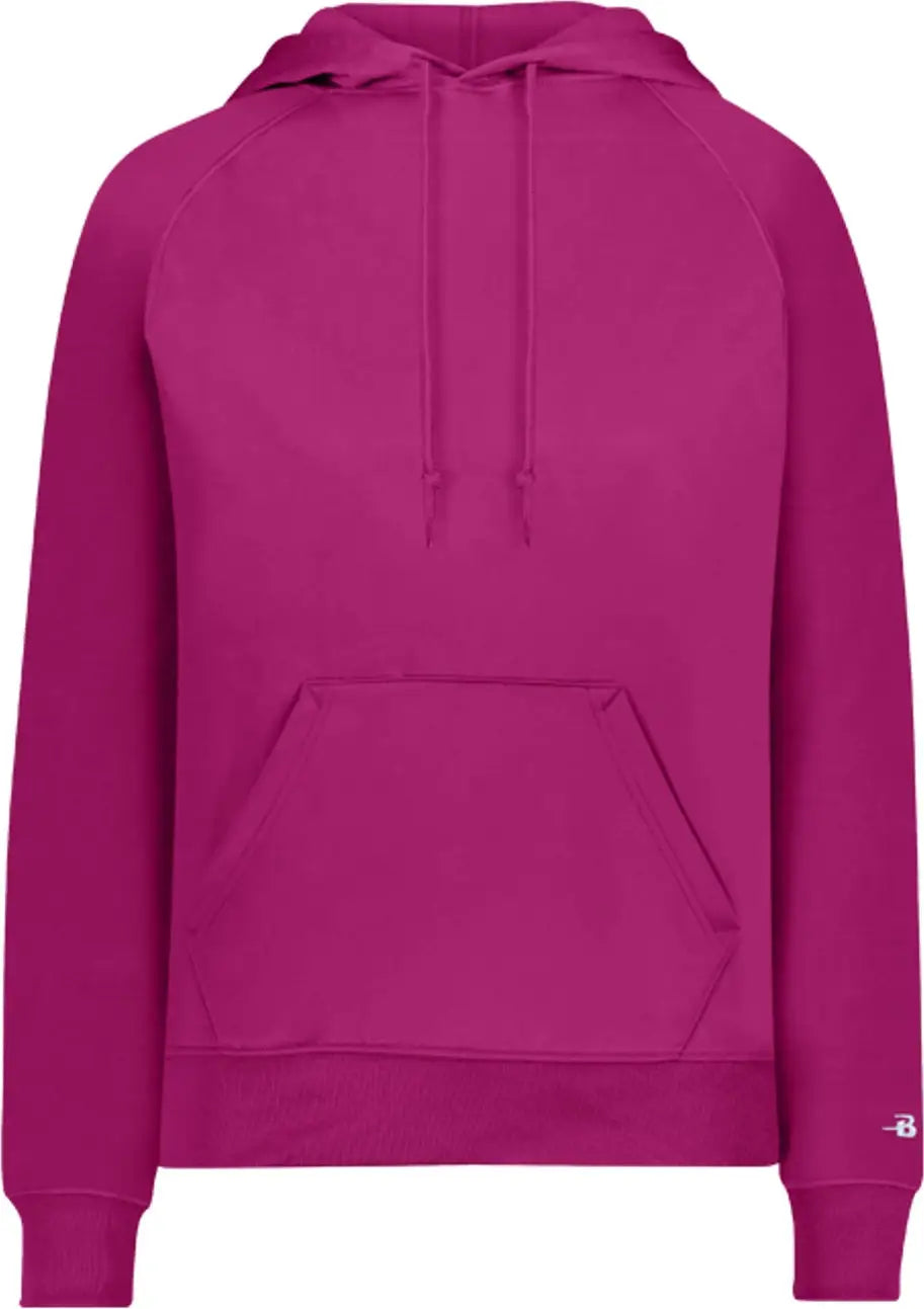 Badger Sport 1460 Ladies Performance Flece Hoodie - Hot Pink
