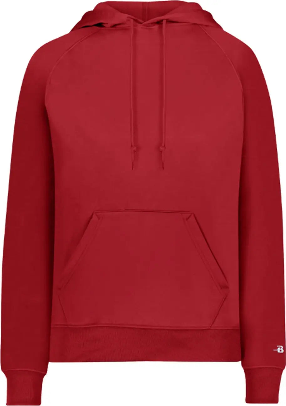 Badger Sport 1460 Ladies Performance Flece Hoodie - Red