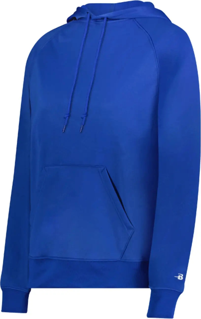 Badger Sport 1460 Ladies Performance Flece Hoodie - Royal - Xs