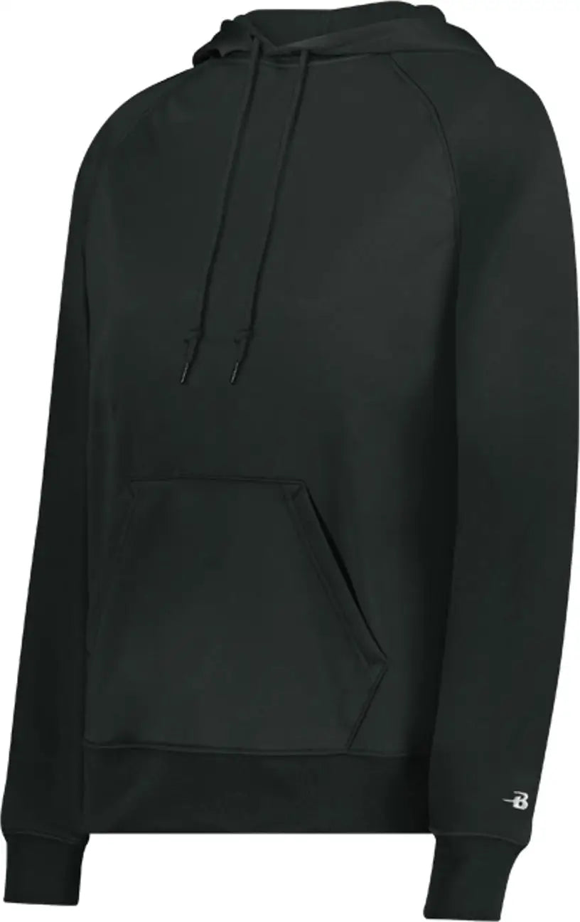 Badger Sport 146000 Ladies Performance Flece Hoodi - Black