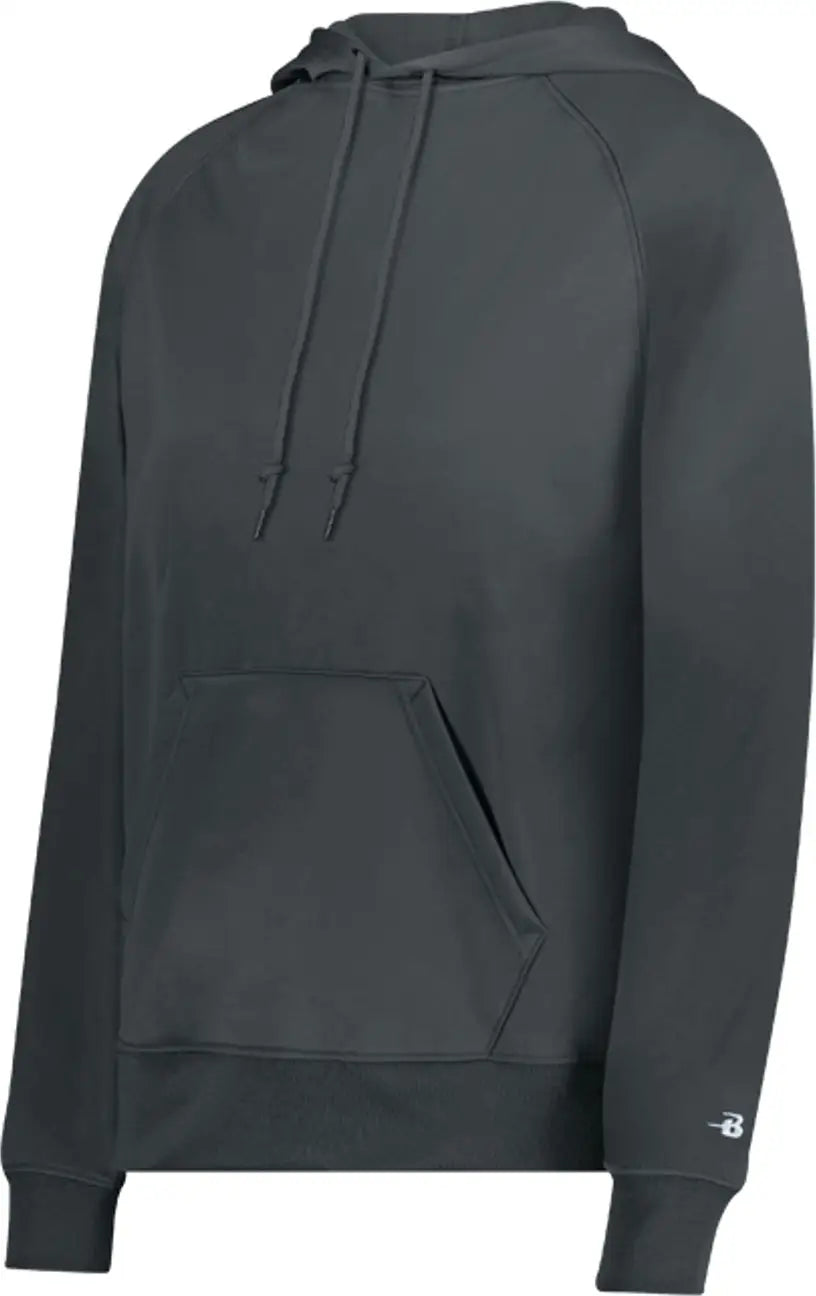 Badger Sport 146000 Ladies Performance Flece Hoodi - Graphite