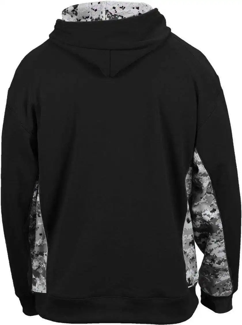 Badger Sport 1464 Adult Digital Hoodie Black White