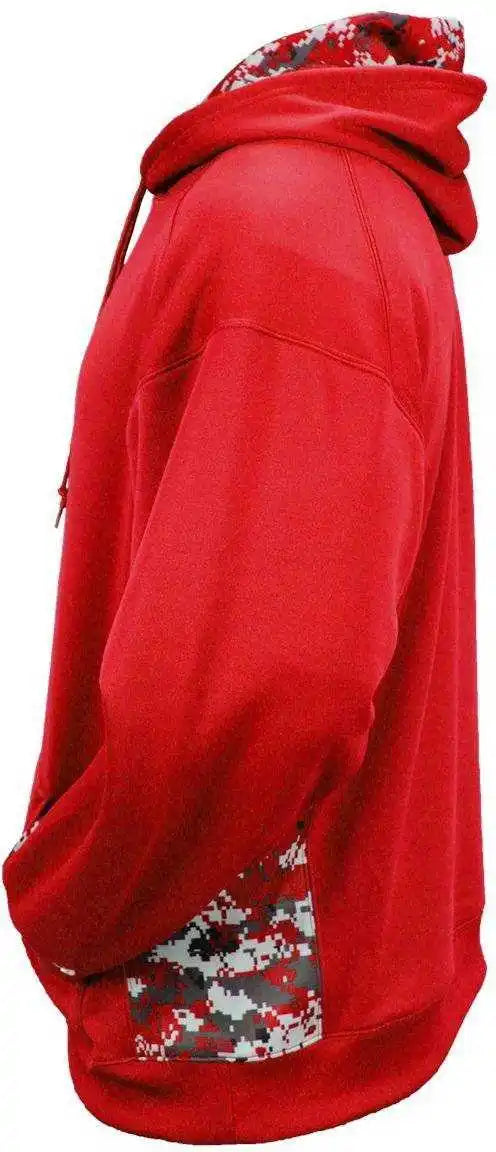 Badger Sport 1464 Adult Digital Hoodie - Red