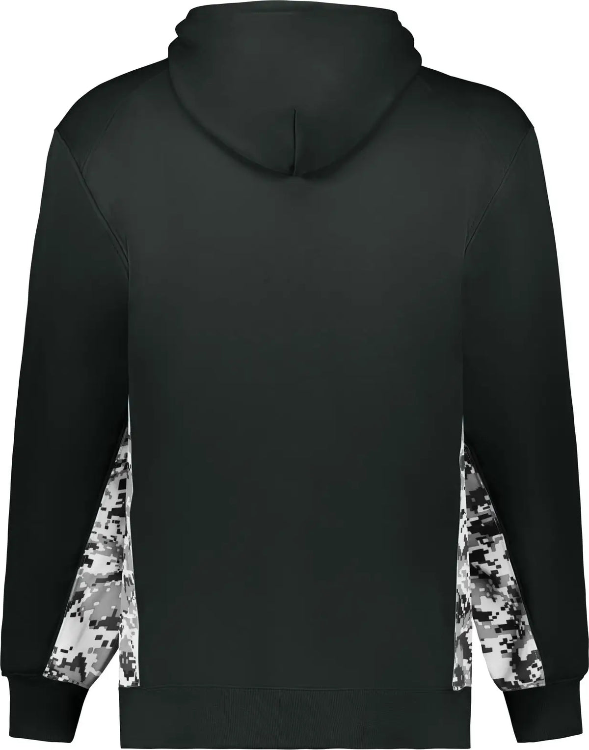 Badger Sport 1464 Digital Color Block Hoodie - Black White
