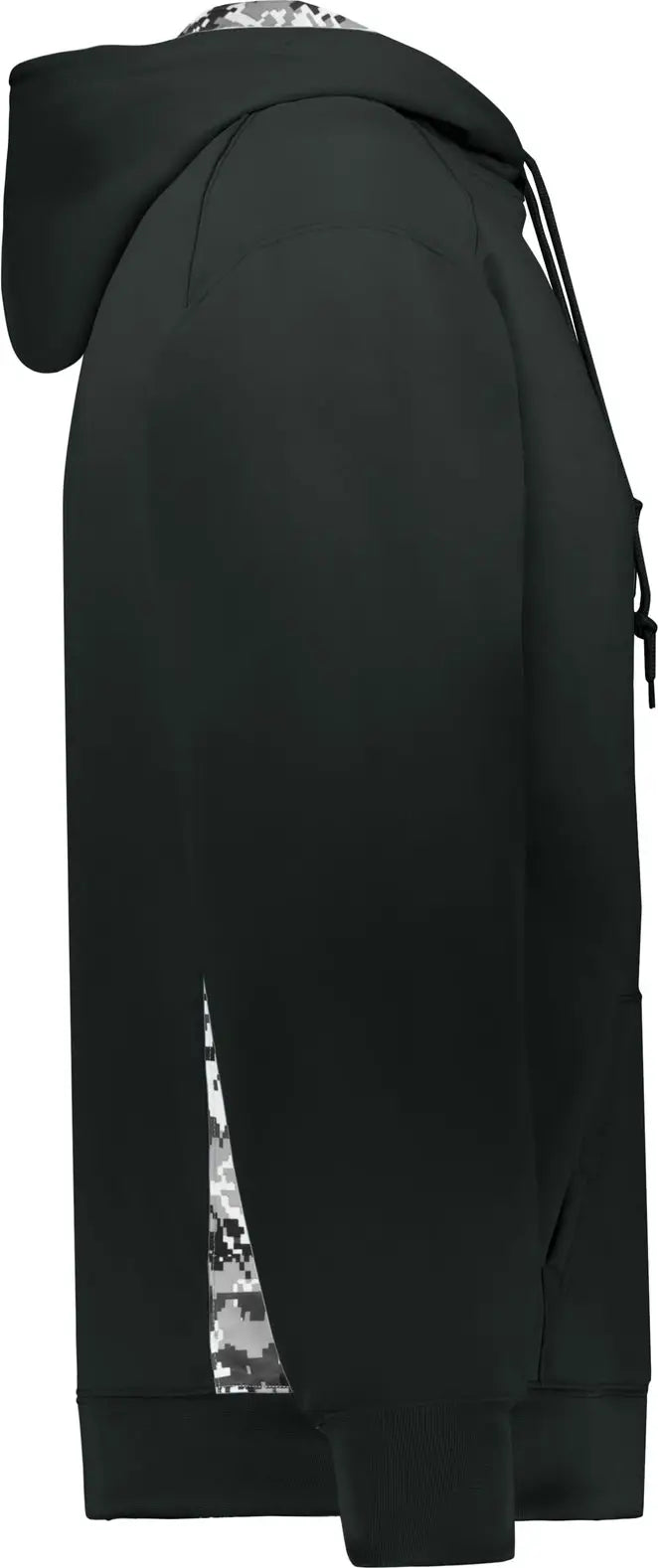 Badger Sport 1464 Digital Color Block Hoodie - Black White
