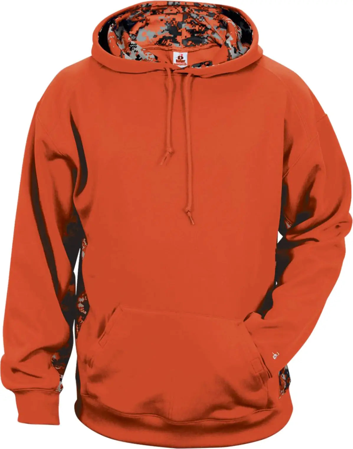 Badger Sport 1464 Digital Color Block Hoodie - Burnt Orange
