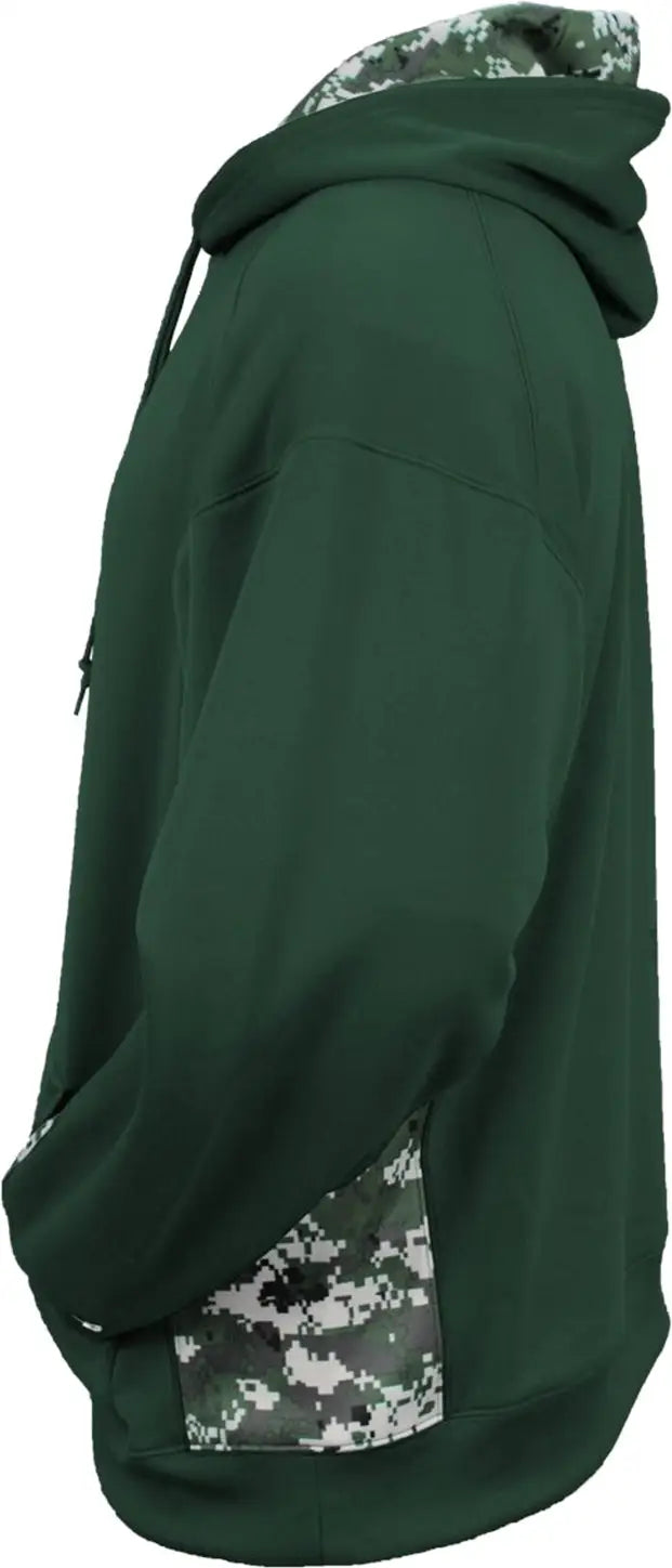 Badger Sport 1464 Digital Color Block Hoodie - Forest