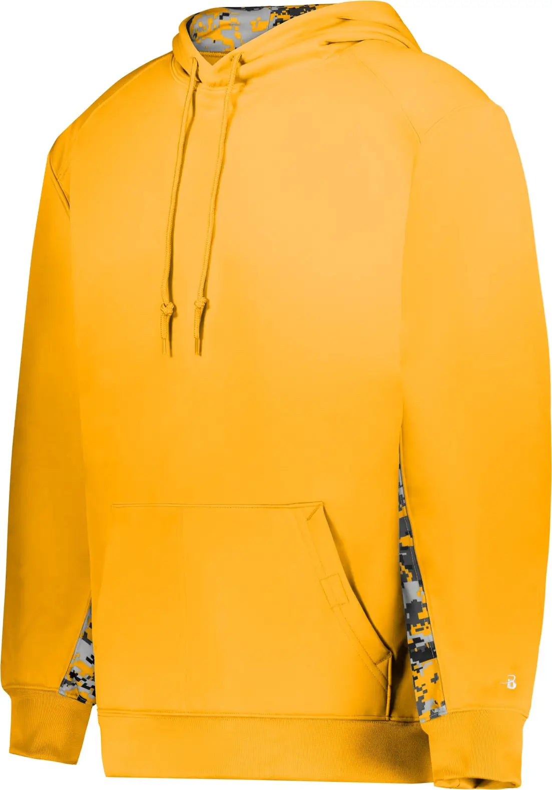 Badger Sport 1464 Digital Color Block Hoodie - Gold