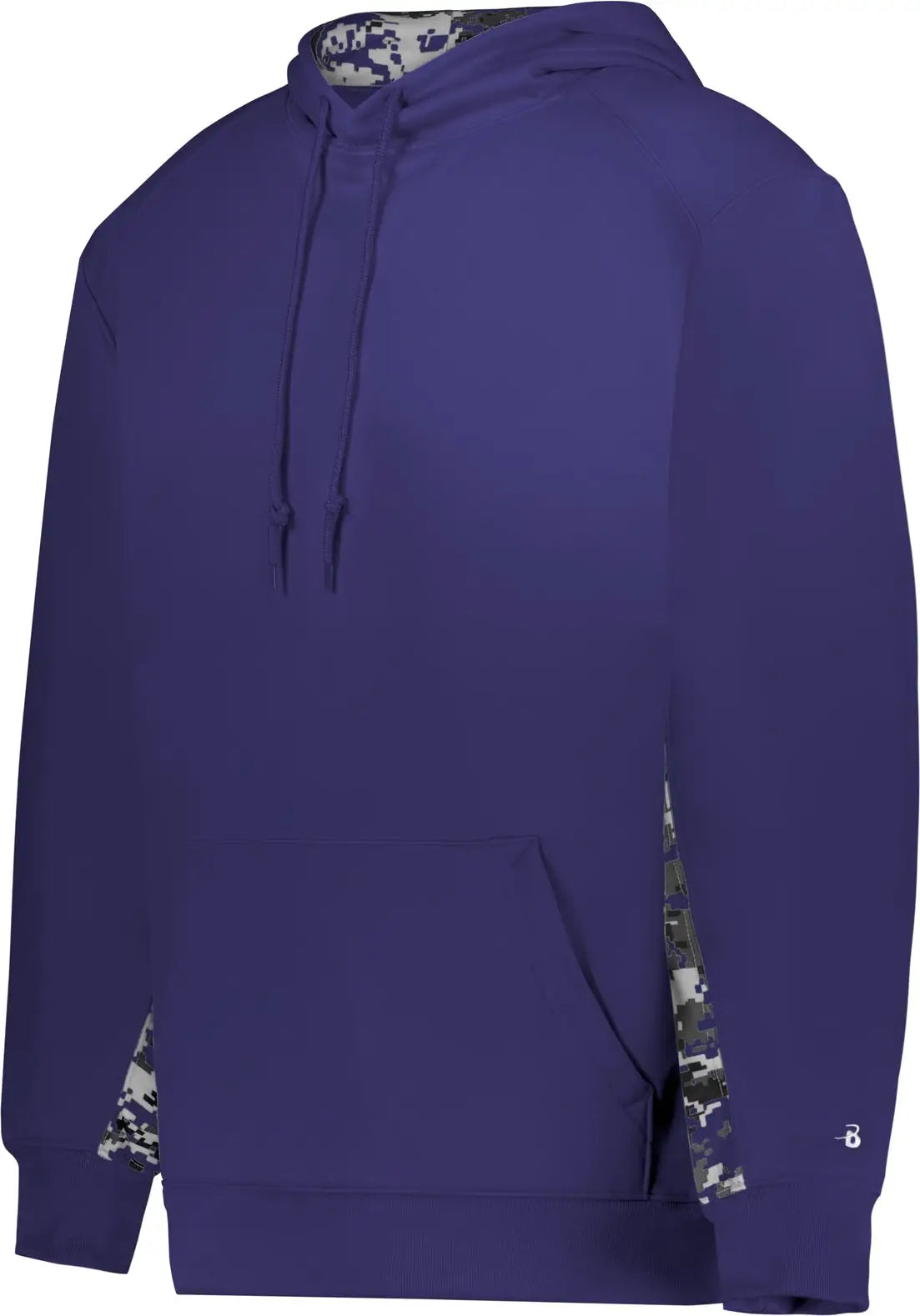 Badger Sport 1464 Digital Color Block Hoodie - Purple