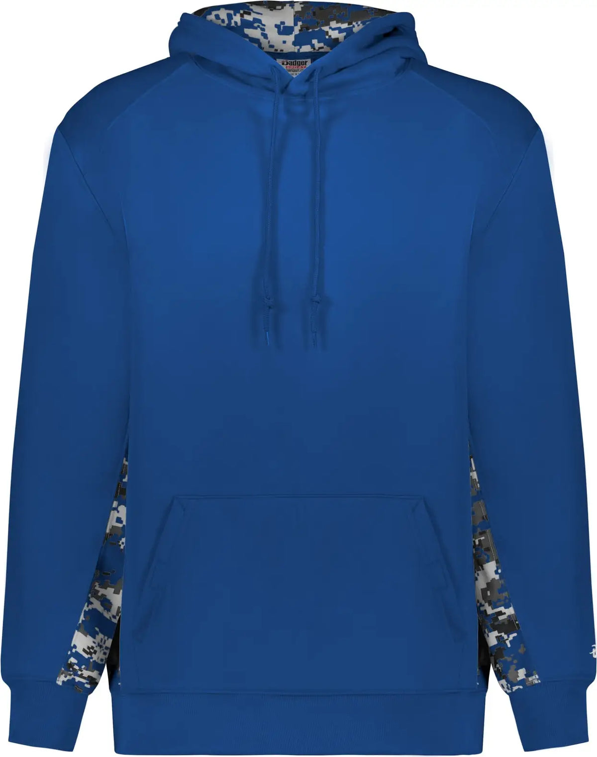 Badger Sport 1464 Digital Color Block Hoodie - Royal