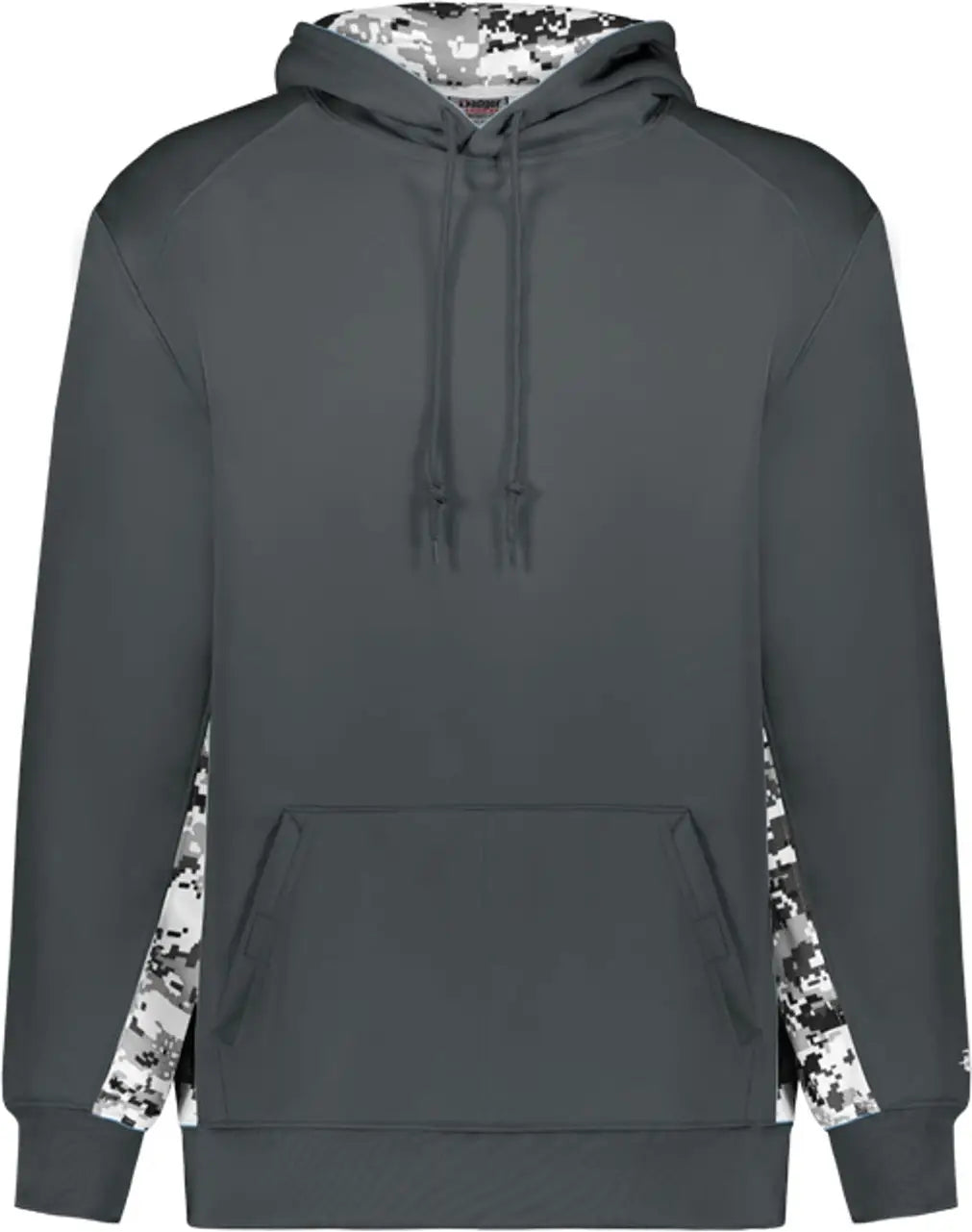 Badger Sport 146400 Digital Color Block Hoodie - Graphite White