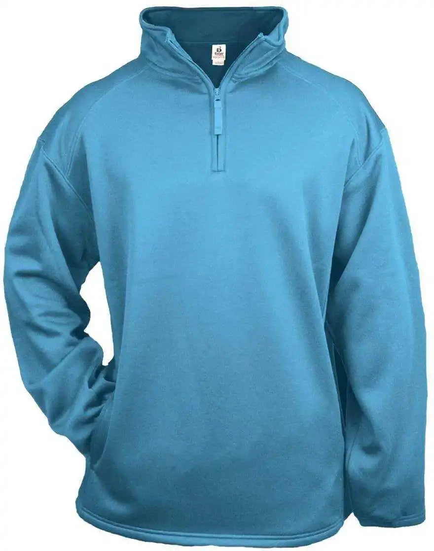 Badger Sport 1480 1/4 Zip Poly Fleece Pullover - Columbia Blue