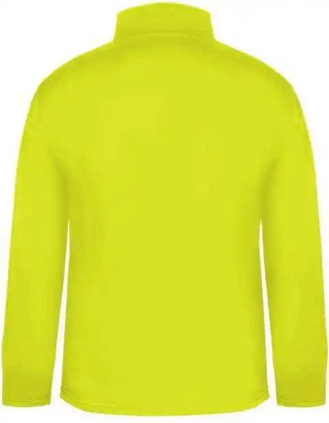 Badger Sport 1480 1/4 Zip Poly Fleece Pullover Safety Yellow Green