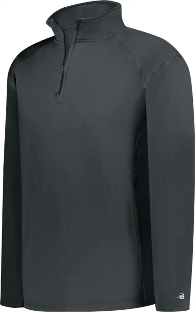 Badger Sport 1480 Performance Fleece 1/4-zip Pullover - Graphite - Adult Xs