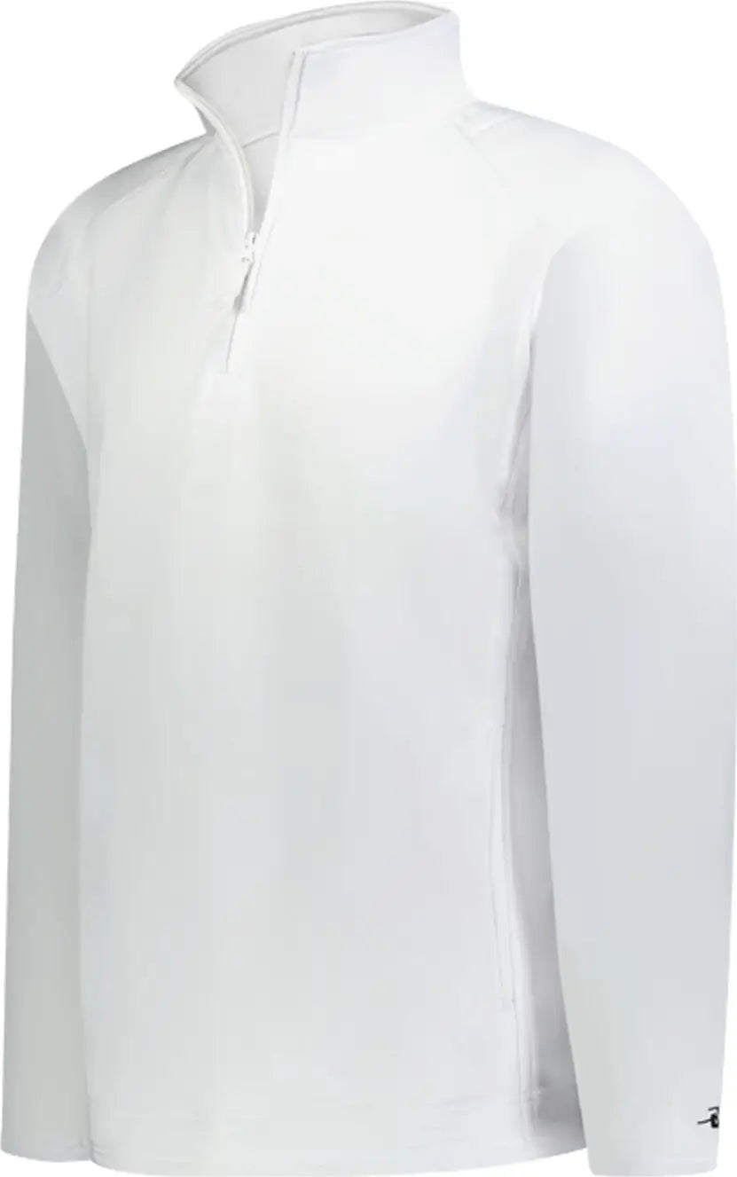 Badger Sport 1480 Performance Fleece 1/4-zip Pullover - White