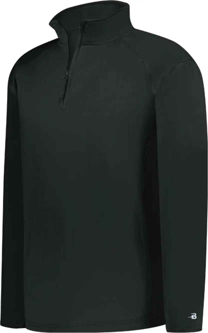 Badger Sport 148000 Performance Fleece 1/4 Zip Pul - Black - Adult Xs