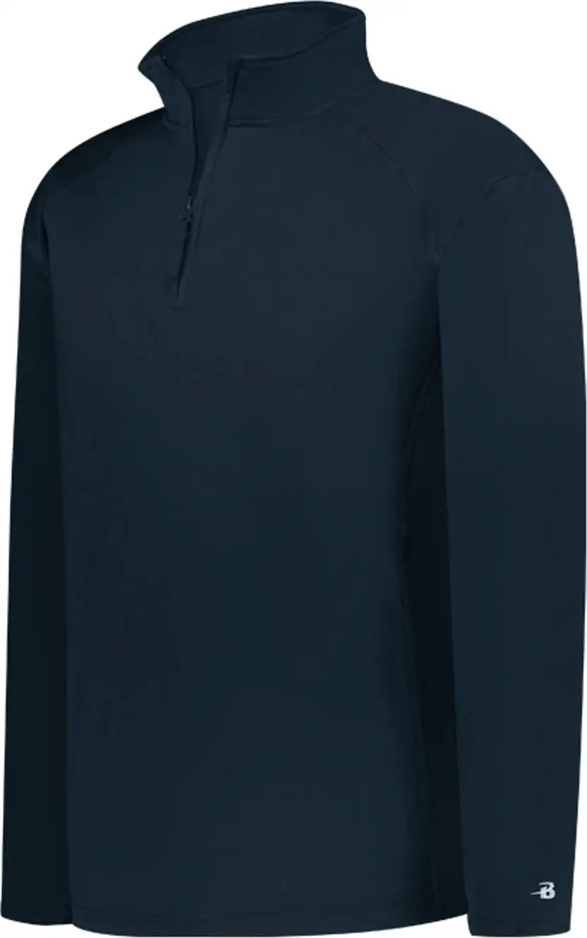 Badger Sport 148000 Performance Fleece 1/4 Zip Pul - Navy - Adult Xs