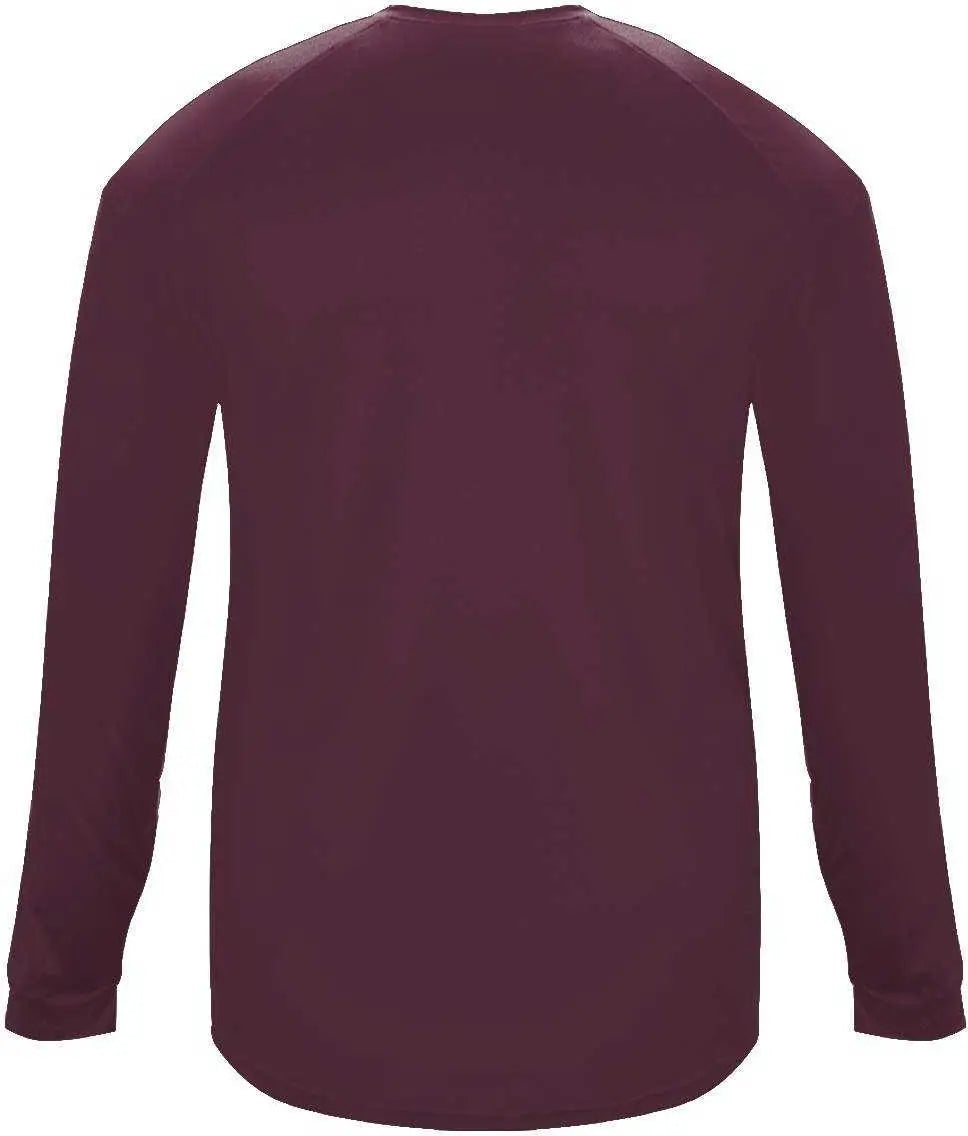 Badger Sport 2004 Ultimate Softlock Youth Long Sleeve Tee - Maroon